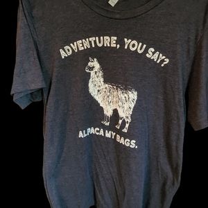 Canvas alpaca tshirt. Size large